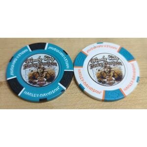 HARLEY DAVIDSON "WINDY CITY" CHICAGO ILLINOIS DEALER AL CAPONE POKER CHIP Lot 2